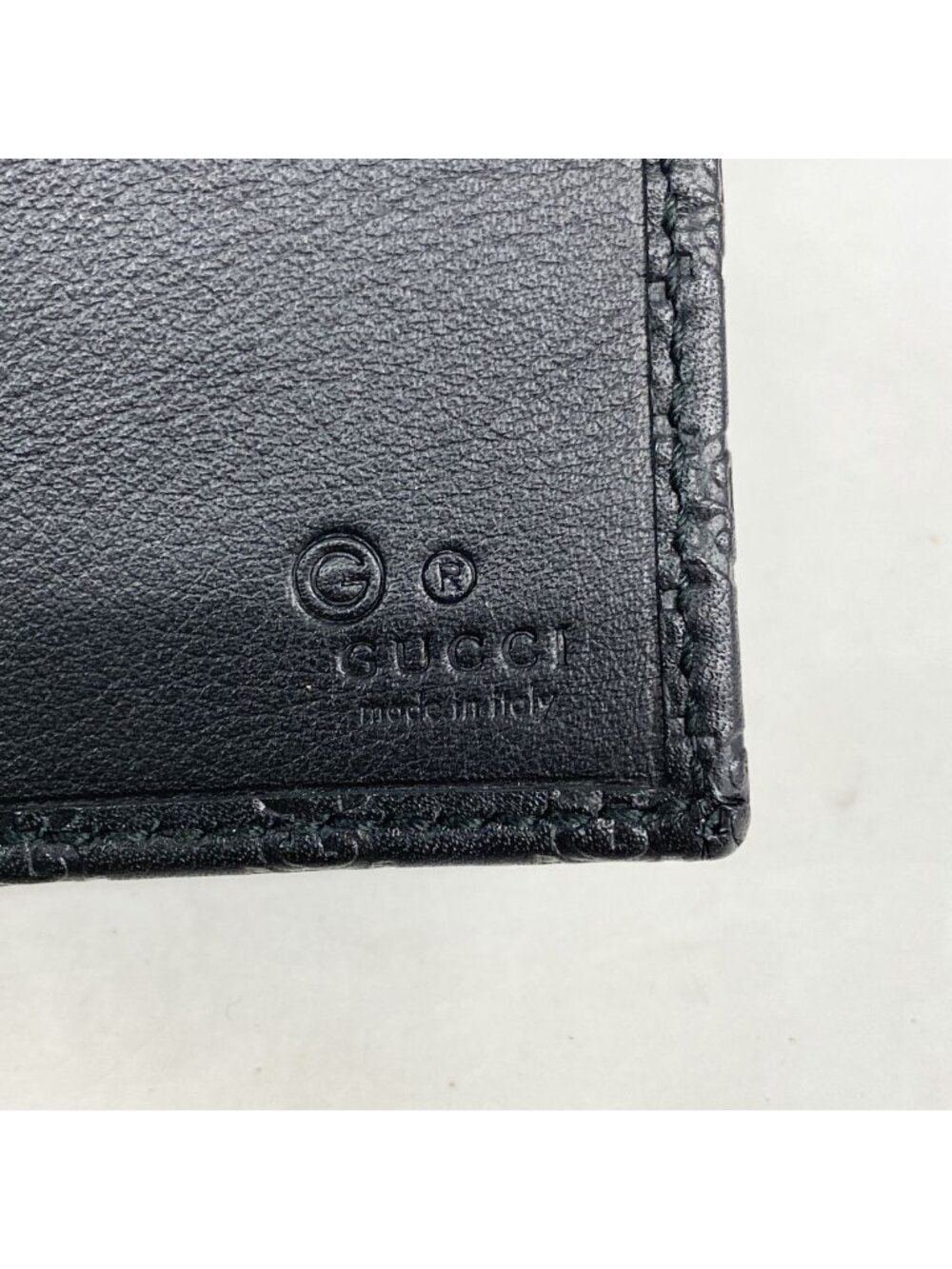 Gucci Wallet Micro Guccissima Leather Black Champagne Gold - Picture 4 of 8